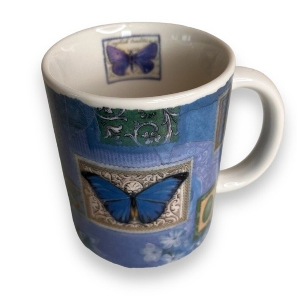 Amcal Blue Butterflies For The Gift Of Art By Elizabeth Brownd Coffee Mug Cup